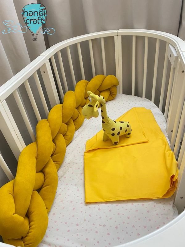 ბავშვის საწოლის ბამპერი ყვითელი