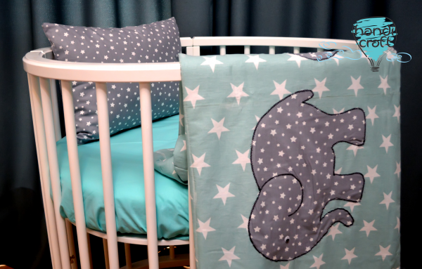 საბავშვო თეთრეული სპილოები